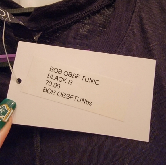 Bobi Tank Top Tunic with Front Slit & Back Opening Black Size Small NWT - Picture 10 of 15